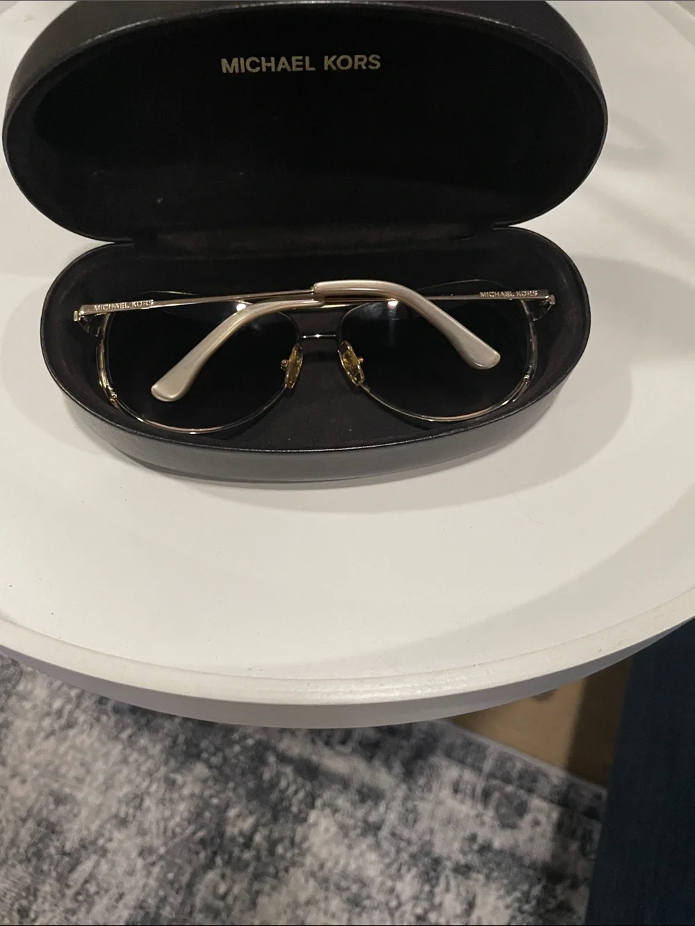 Michael Kors Gold Frame Sunglasses with Dark Lenses